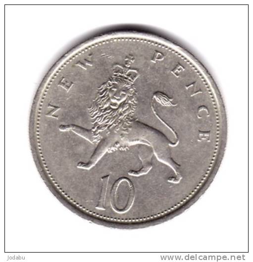 10 Pence Grande Bretagne 1975 - 10 Pence & 10 New Pence