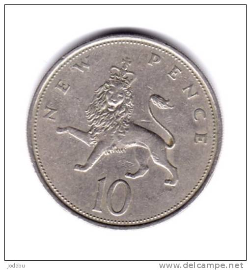 10 Pence Grande Bretagne 1968 - 10 Pence & 10 New Pence