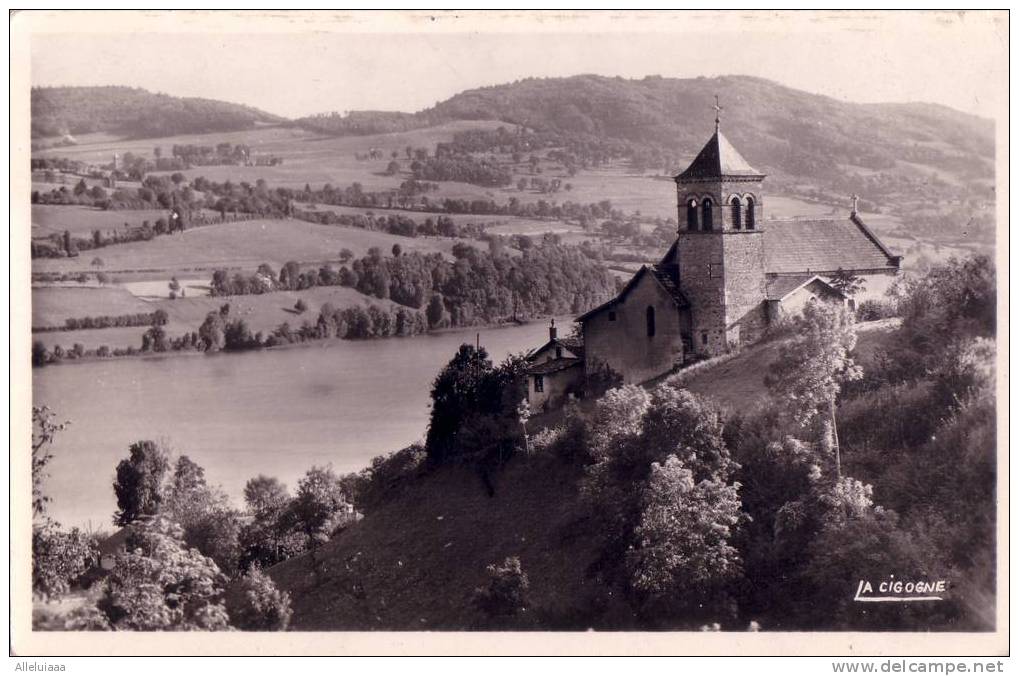 CPA Isere - Paladru - Eglise Et Le Lac - REAL PHOTO André Leconte - Paladru