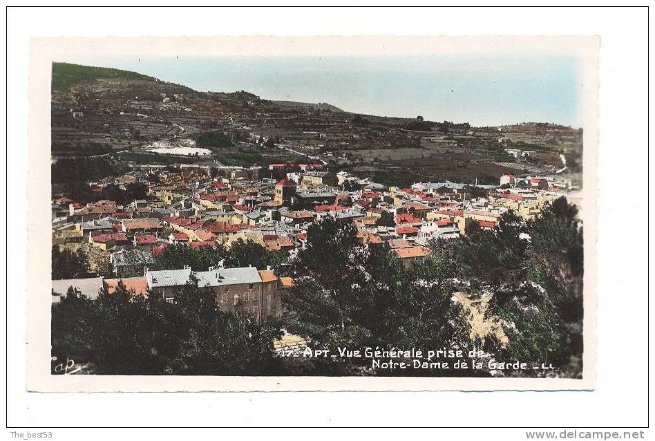 17   -      Apt   -     Vue Générale Prise De Notre Dame De La Garde - Apt