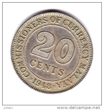 20 Cents   1948   Malésie - Maleisië