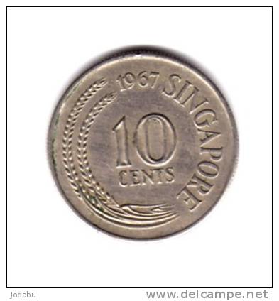 10 Cents 1967 Singapour - Singapore