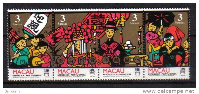 Macao:1993Chinese Marriage Michel721-4MNH** Cat.Val.$23.70 - Autres & Non Classés