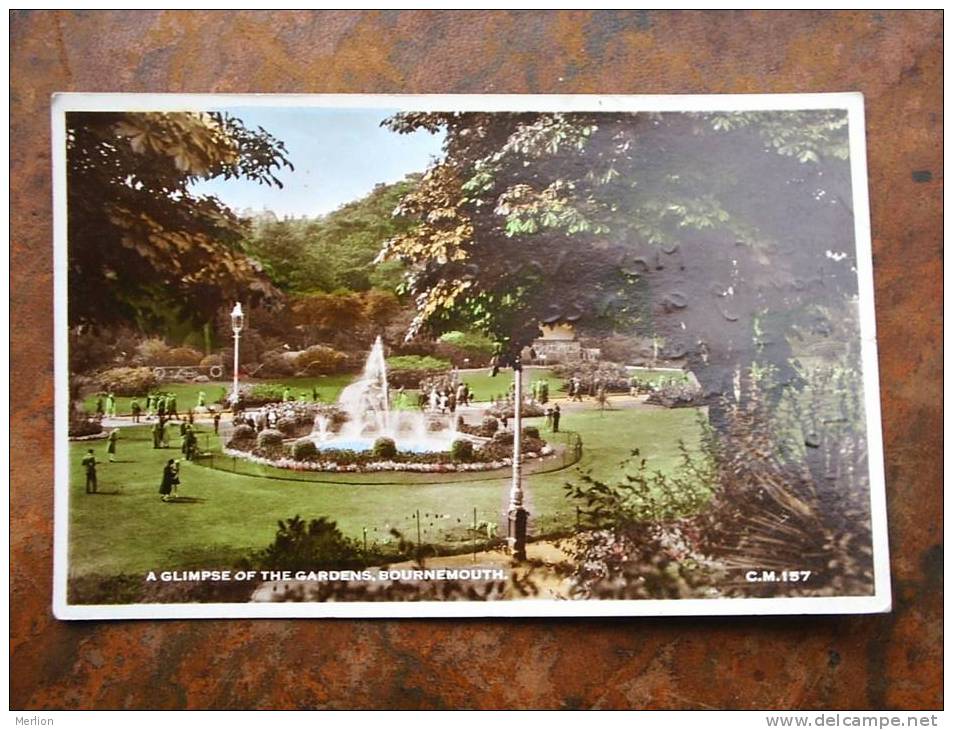 Bournemouth, Garden , Animation Colored RPPC Ca 1950  VF  9935 - Bournemouth (depuis 1972)