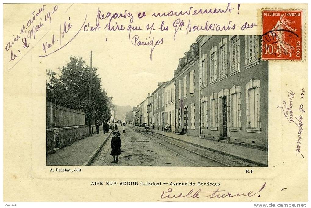 40 . AIRE-SUR-ADOUR . AVENUE DE BORDEAUX . - Aire