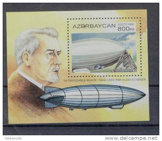 Azerbaigian - Foglietto Nuovo: 1° Dirigibile Rigido - Zeppelines