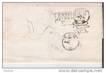 Nlc031/- NIEDERLANDE -  Grafenhage 1863 Nach Zug,  Schweiz, Franco, Handschriftlich Taxiert (westliches Preussen) - ...-1852 Préphilatélie