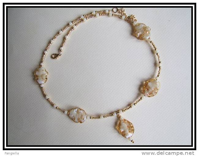 Collier Artisanal - Perles à La Lampe Cuivrées Et Dégradé De Miyuki - 49cm + Chaînette De Réglage - Colliers/Chaînes