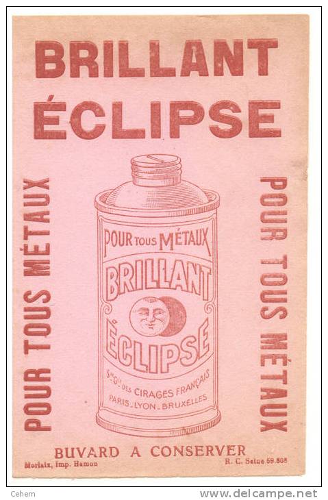 BUVARD BRILLANT ECLIPSE POUR TOUS LES METAUX SOCIETE GENERALE DES CIRAGES FRANCAIS - Waschen & Putzen