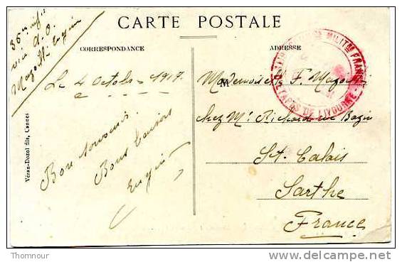 COMMISSION MILITAIRE FRANCAISE GITE D ETAPE DE LIVOURNE SUR CPA CANNES TOP TOP - Guerra Del 1914-18