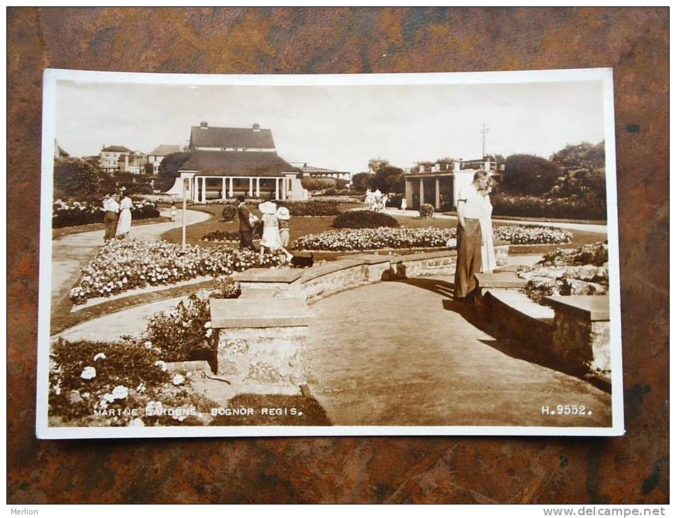 Bognor Regis, Marine Gardens , Animation Real Photo , Sussex  Ca 1930-40´s  VF  9938 - Bognor Regis