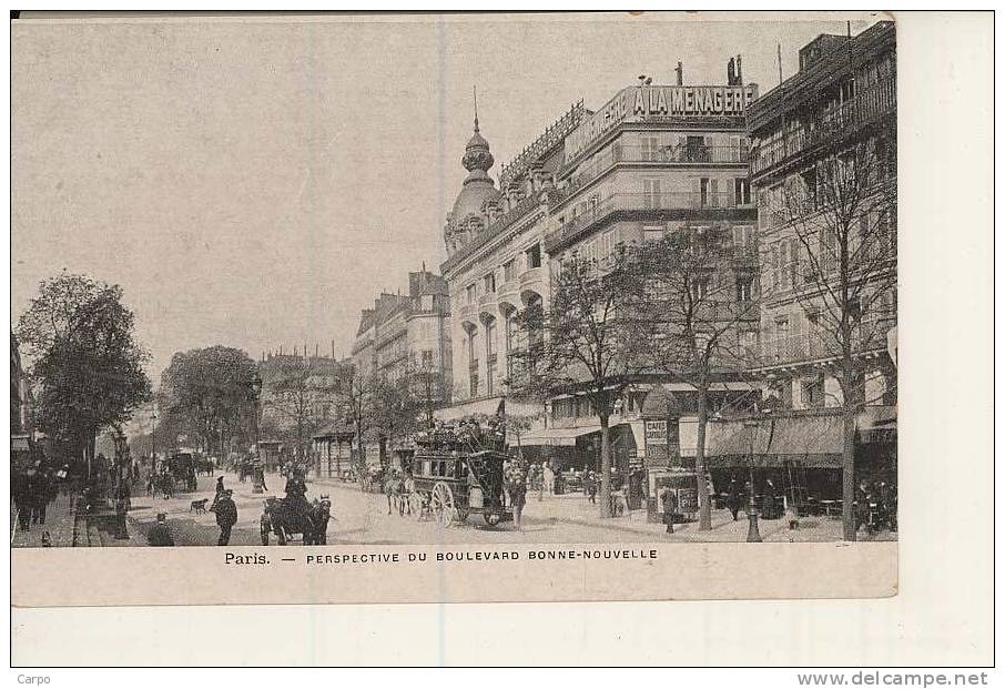 PARIS 2ème. - Perspective Du Boulevard Bonne-Nouvelle. - Distretto: 02