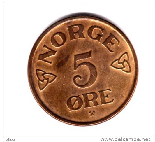 5  Ore 1954      Norvége - Noruega