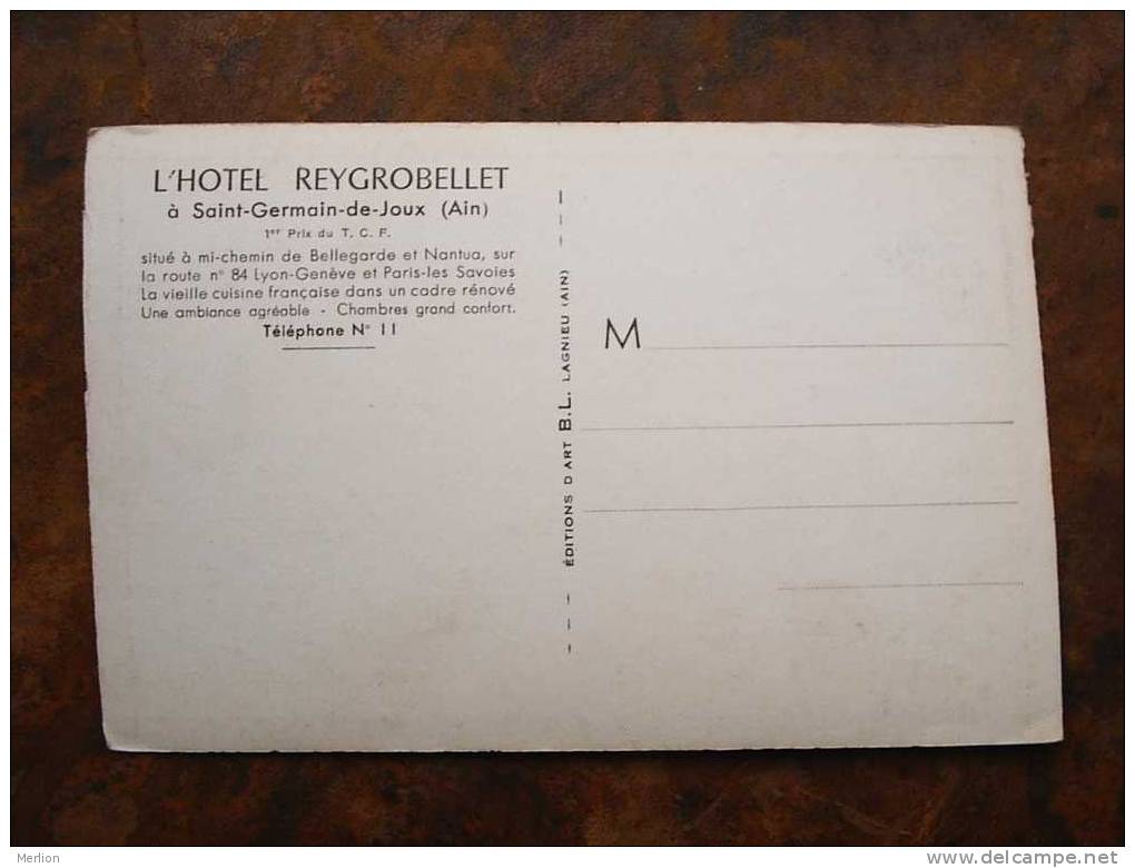 Hotel REYGROBELLET , Saint-Germain-de-Joux , Ain , Photo CP  Cca 1930-   F  9964 - Bellegarde-sur-Valserine