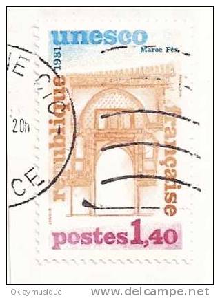 TIMBRE DE FRANCE SUR FRAGMENT UNESCO N° 68 - Other & Unclassified