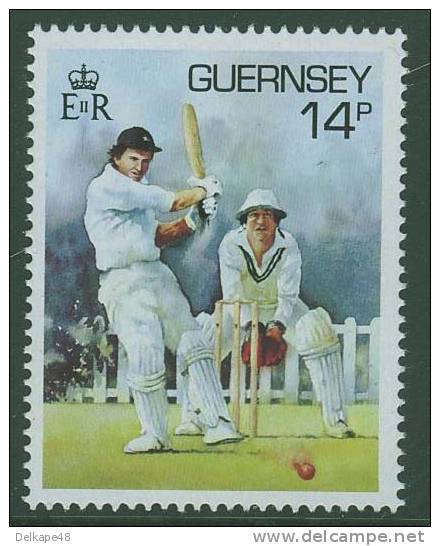 Guernsey 1986 Mi 364 ** Cricket - Slagman / Batman + Vanger /catcher - Sports In Guernsey - Cricket