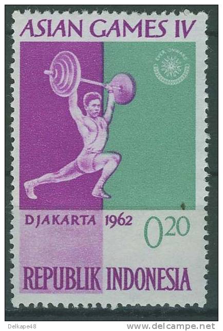 Indonesia Indonesie 1962 Mi 346 ** - Gewichtheffen / Weight Lifting - Asian Games IV In Djakarta 1962 - Haltérophilie