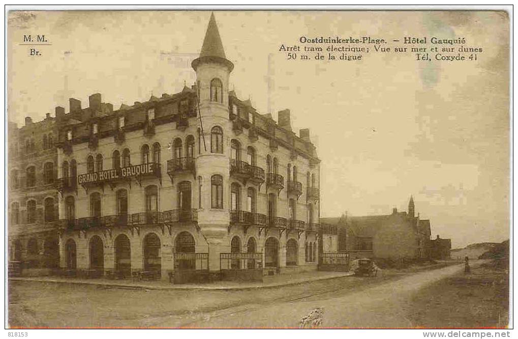 Oostduinkerke - Plage   - Hôtel Gauquié - Oostduinkerke