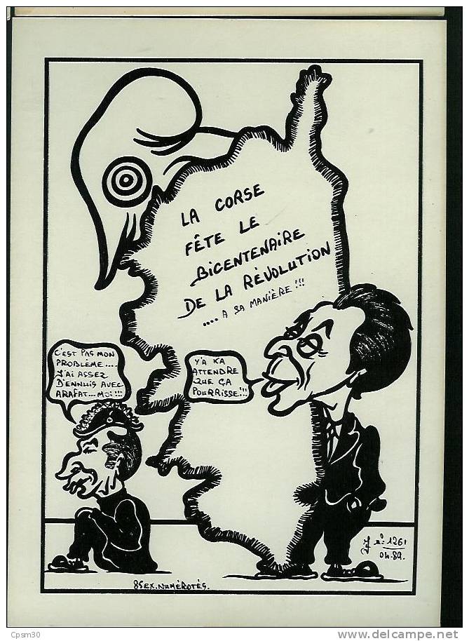 CP LARDIE - N° 1261 - LA CORSE FETE LE BICENTENAIRE DE LA REVOLUTION.... A Sa Maniere - 04/89 - 85 Exemplaires - Lardie