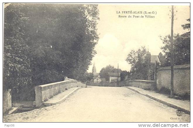 91.-LA FERTE ALAIS.  Route Du Pont De Villiers - La Ferte Alais