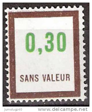 Timbre France Fictif Y&T N°F194** Année 1972.  0,30. Brun Et Vert. Cote 1,00 € - Finti