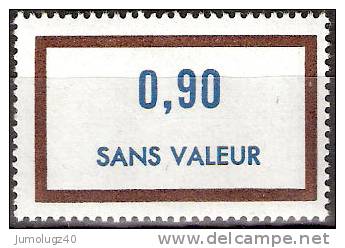 Timbre France Fictif Y&T N°F199** Année 1972.  0,90. Brun Et Bleu-violet. Cote 1,00 € - Phantomausgaben