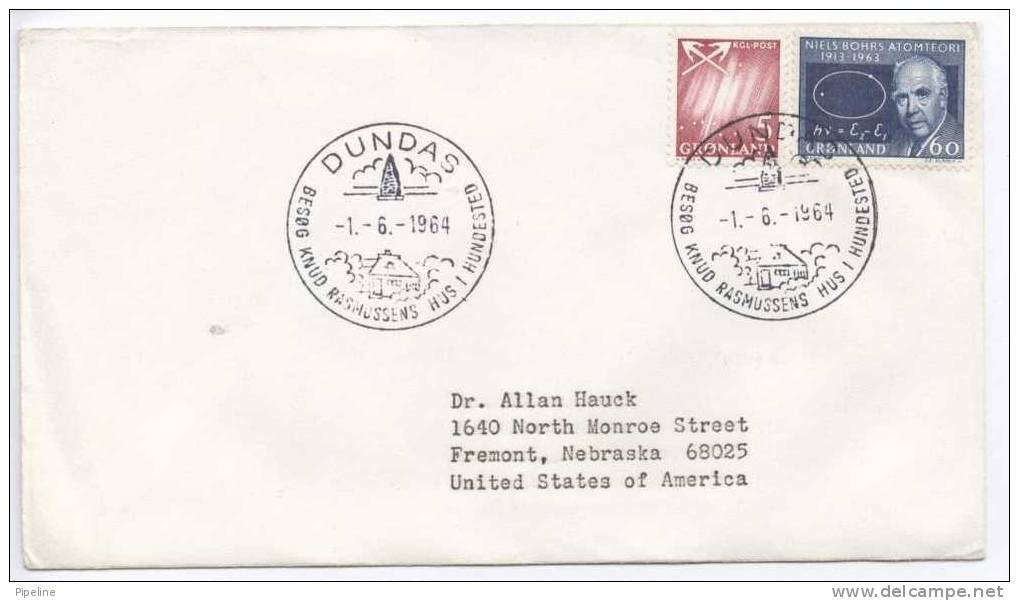 Greenland Cover With Special Cancel DUNDAS Visit The House Of Knud Rasmussen Sent To USA 1-6-1964 - Autres & Non Classés