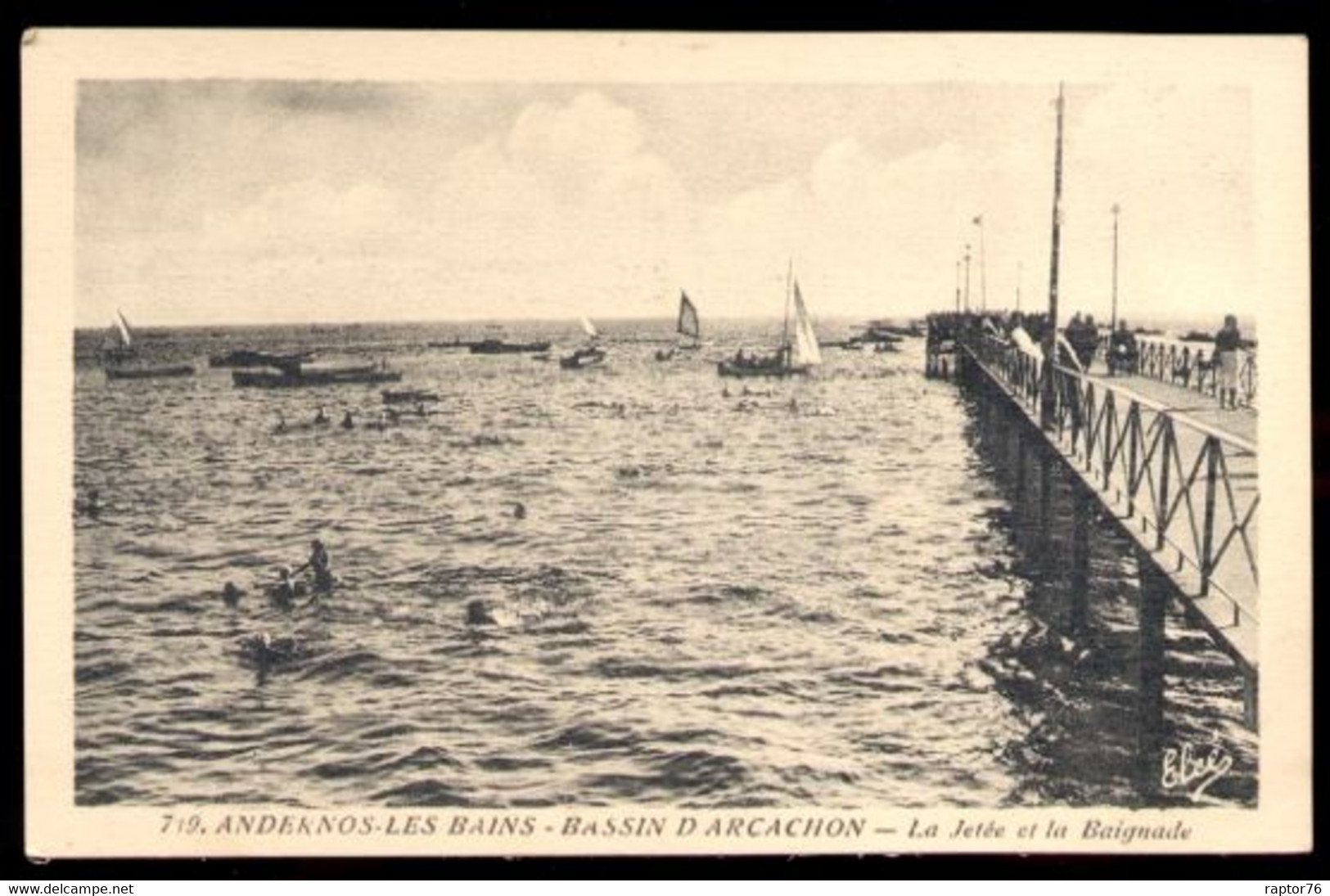 CPA 33 ANDERNOS LES BAINS La Jetée Et La Baignade - Andernos-les-Bains