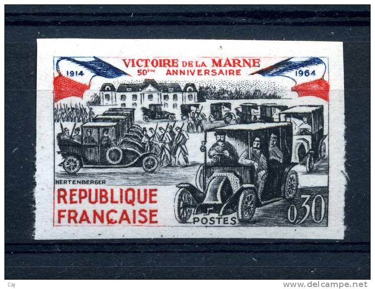 France  -  Non Dentelés  :  Yv  1429a  **    Victoire De La Marne - 1961-1970