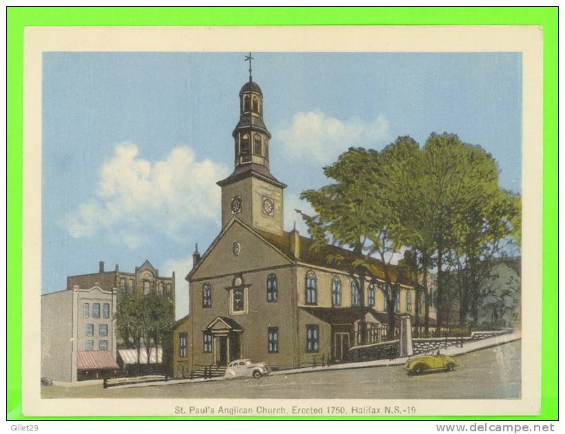 HALIFAX,N.S. - ST. PAUL'S ANGLICAN CHURCH - ANIMATED OLD CARS - PECO - - Halifax