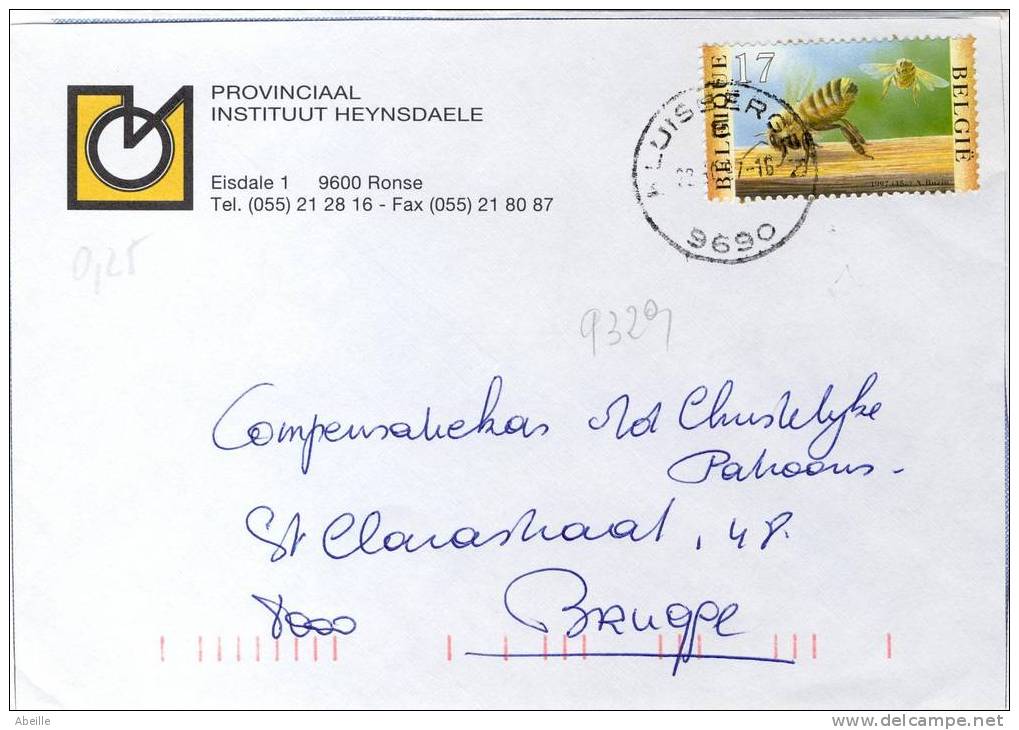 9329   LETTRE BELGE - Abeilles