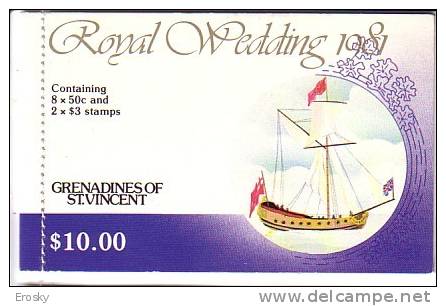 E728 - ST VINCENT GRENADINES Yv N°220/21 ** CARNET MARIAGE ROYAL - St.Vincent Y Las Granadinas