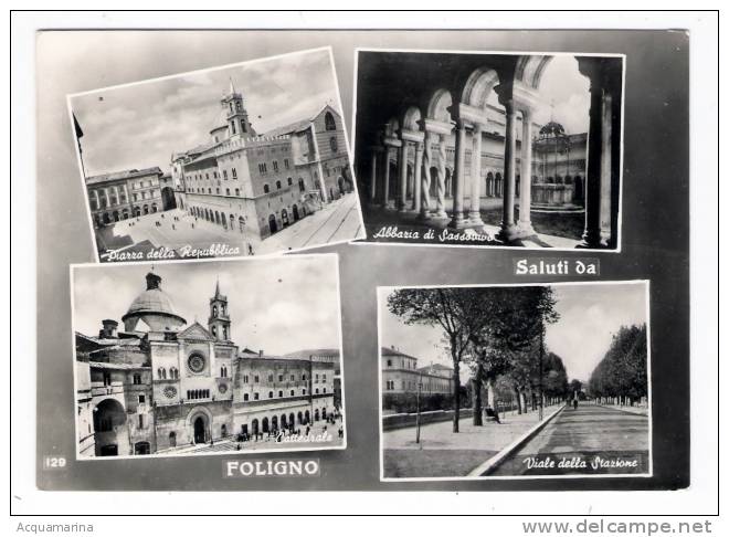 FOLIGNO - Saluti Da, Vedute - Cartolina FG BN 1955 - Foligno