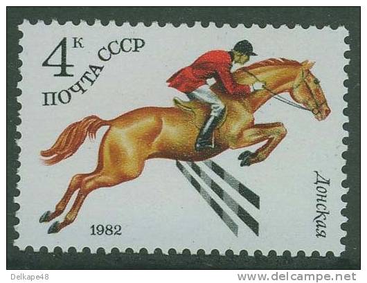 Soviet Unie CCCP Russia 1982 Mi 5148 ** - Springpaard Uit De Regio Don / Jumping Horse From Regio Don - Reitsport