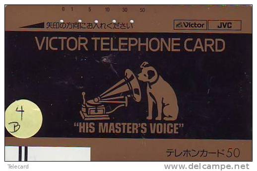 Phonecard Japan MUSIC (4 B) - HIS MASTER´S VOICE - MUSIQUE MUZIEK MUSIK ANIMAL - DOG - Muziek