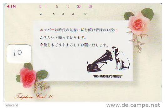 Telecarte Japan MUSIQUE (10) - HIS MASTER´S VOICE - MUSIC MUZIEK MUSIK ANIMAL - DOG - CHIEN - HUND - Musique