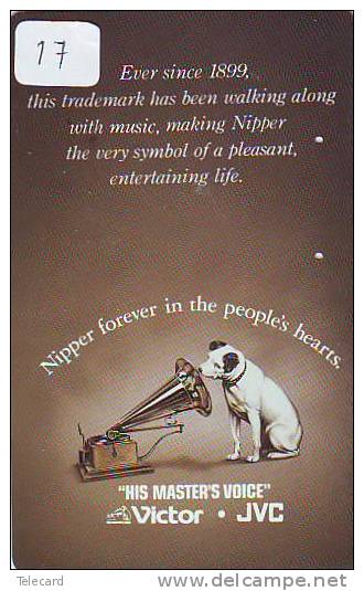 Telecarte Japan MUSIQUE (17) - HIS MASTER´S VOICE - MUSIC MUZIEK MUSIK ANIMAL - DOG - CHIEN - HUND - Musik