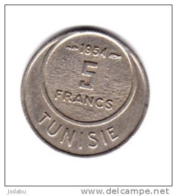 5  Francs  1954      Tunisie - Tunisie