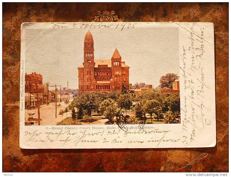 San Antonio , Texas, Bexar County Cour House Main Plaza PU 1905   F  D10029 - San Antonio