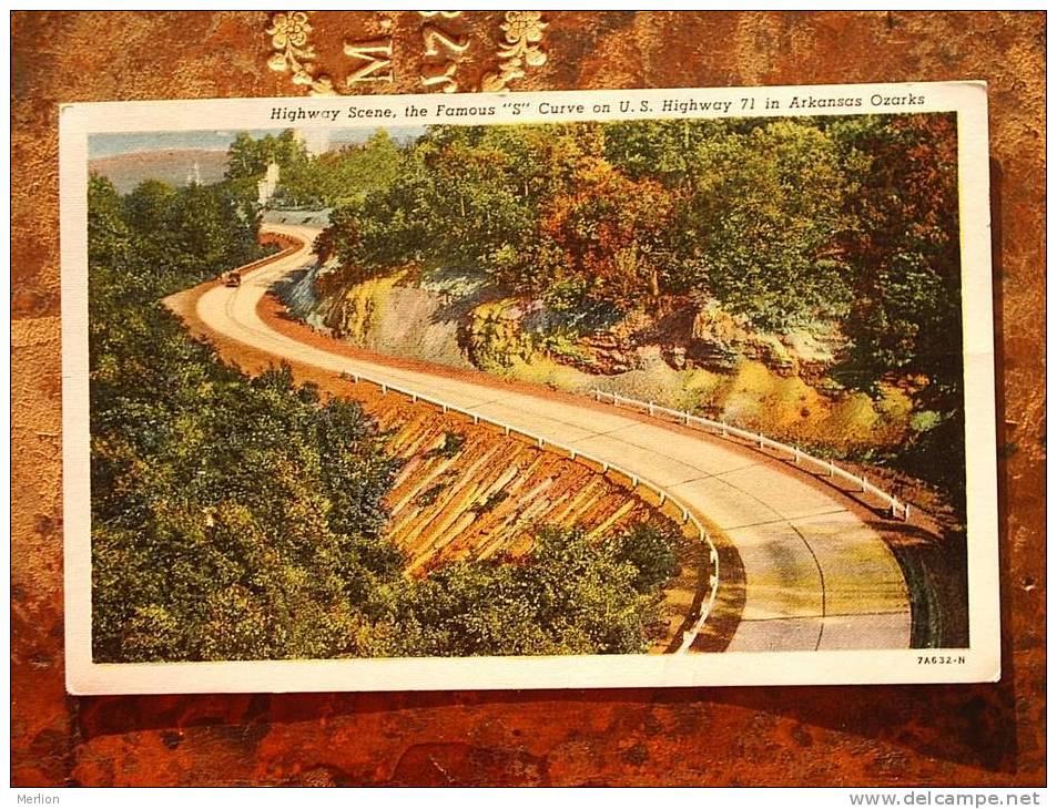 Arkansas OZARKS, The Famous S Curve On Highway 71,  Cca 1910- 20's  VF  D10040 - Sonstige & Ohne Zuordnung