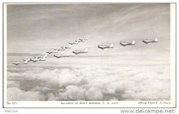 REF MLA DIV -ref No 165- AVIATION MILITAIRE -carte Americaine -squadron Of Scout Bombers- Bon Etat - 1939-1945: 2. Weltkrieg