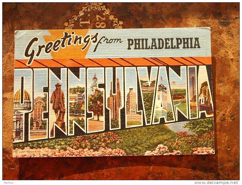 Greeting From Philadelphia , PA    PU 1944  VF+  D10059 - Philadelphia