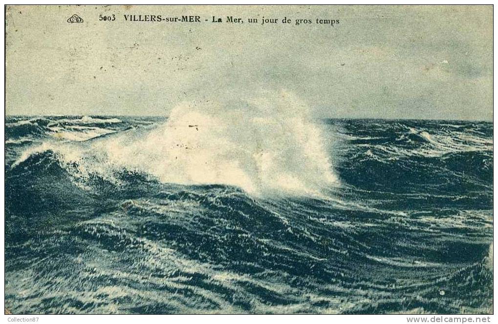 14 - CALVADOS - VILLERS Sur MER - LA DIGUE Et La MER à MAREE HAUTE - Edit. PATOUT N° -- + CAP N° 5003 = LOT De 2 CARTES - Villers Sur Mer