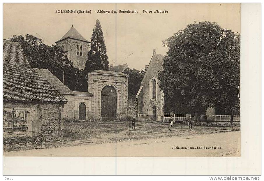 Abbaye Des Bénédictins De SOLESMES. - Porte D'entrée. - Solesmes