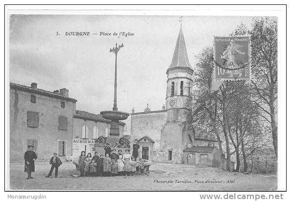 81 )) DOURGNE, Place De L'église, Phtotypie Tarnaise, ANIMEE /** - Dourgne