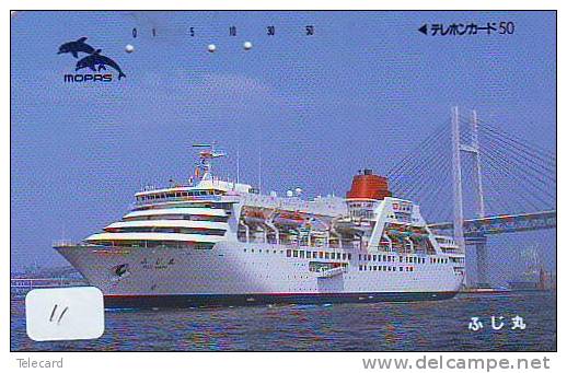 Telefonkarte Télécarte Ship Bateau Schiff Schip Boot (11)  Phonecard Japon Japan - Bateaux