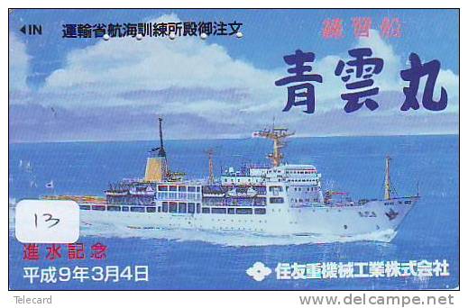 Telefonkarte Télécarte Ship Bateau Schiff Schip Boot (13)  Phonecard Japon Japan - Bateaux