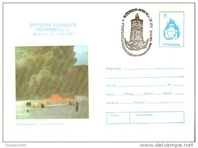 Postal Stationery/romania - Sapeurs-Pompiers