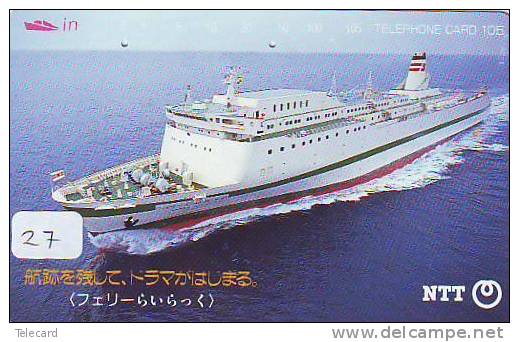 Telefonkarte Télécarte Ship Bateau Schiff Schip Boot (27)  Phonecard Japon Japan - Barcos