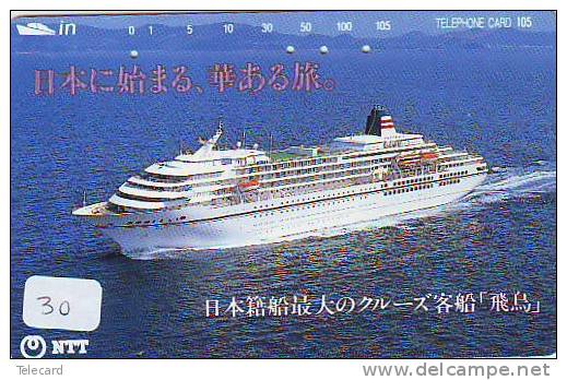 Telefonkarte Télécarte Ship Bateau Schiff Schip Boot (30)  Phonecard Japon Japan - Barcos